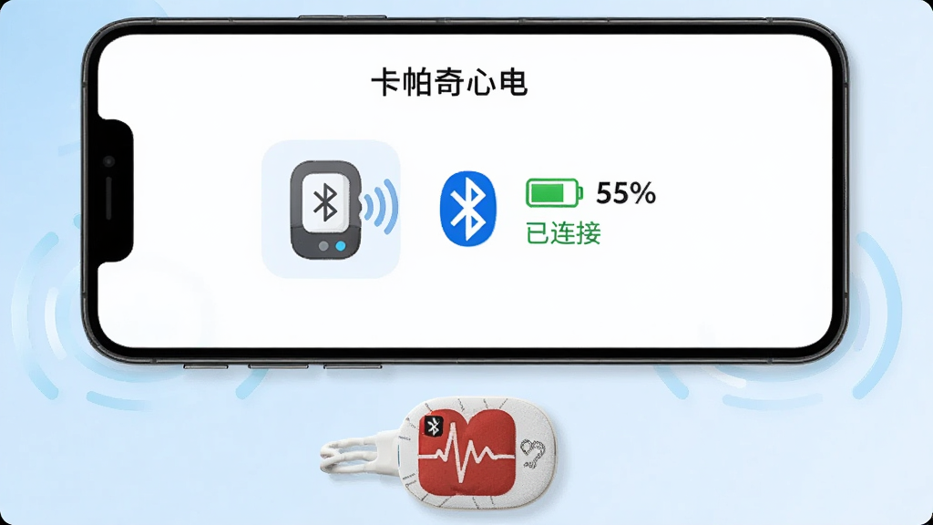 �ֻ���Ļ��ʾ���������ĵ硱���豸����ҳ�棬ҳ������һ���豸ͼ��������źű�ʶ���Ա���ʾ�����ٷֱȺ͡������ӡ�״̬���ֻ��·�����һ�������ĵ����豸������Ϊ����ɫ���䣬���ּ��Գƣ�����ִ��Ƽ���Ʒ˵��ͼ��ϸ�ڰ�������ͼ�ꡢ���ͼ�ꡢ�źŲ��ƣ������������ɾ��޶���װ��