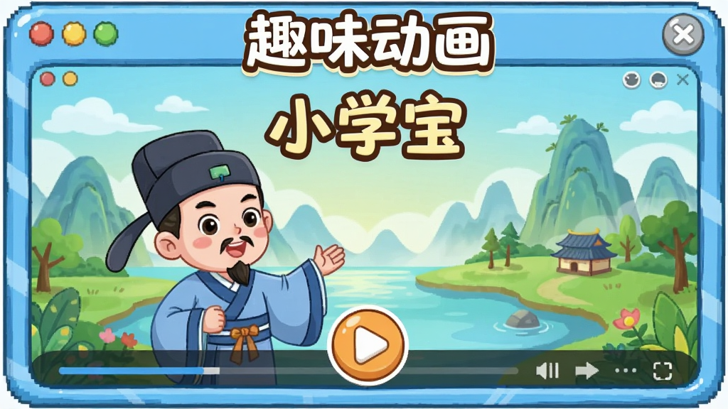 ����Ϊһ����ͨ���Ķ������Ŵ��ڣ���������ʾ��Сѧ�����Ĺ�ʫ�ʶ�������������Ϊ���У��Ű��Ϸ�Ϊ���⡰Ȥζ�����������Ϊ���ÿ�ͨ��ϸ�ڰ���ʫ������ɽˮ���������Ű�ť������Ϊ���壬�ɾ��޶���Ԫ��