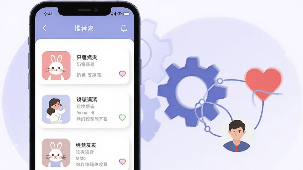 һ�ű�ƽ���廭���ͼƬ�����������һ���ֻ�������ʾ���ý��ѵ��Ƽ��б����Ҳ����㷨���ֺͰ���ͼ�������û�ͷ�񣬱����е���ɫ���Σ�������ִ�������������������Ԫ��