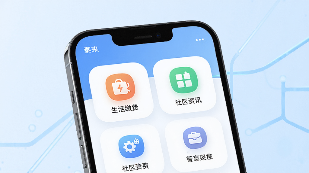 ��������Ϊһ�������ֻ�����Ļ��ʾ����APP����ҳ���棬�����а�������ɷѡ�������Ѷ�ȹ���ͼ�꣬���ּ������������Ϊ����ɫ���䣬����ִ��Ƽ��У�ϸ��������ͼ��Բ���뿨Ƭʽ��ƣ����ʸ��壬�ɾ��޶���Ԫ�ء�