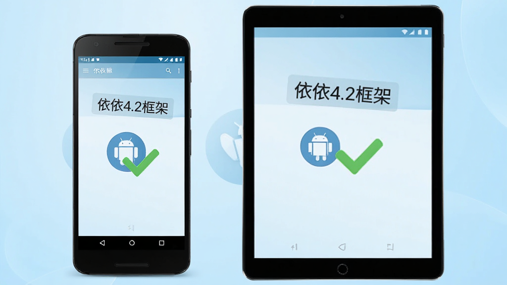 һ��չʾ��׿�ֻ���ƽ���豸���ŵ�ͼƬ����̨�豸��Ļ�϶���ʾ������4.2��ܡ������н��棬�������м�����ͼ�����ɫ�Թ���ǣ�����Ϊǳ��ɫ���䣬�����ˬ���Ű����룬�����������޶���Ԫ��