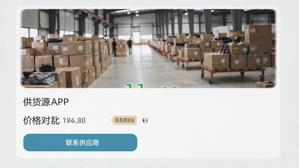 �����ǹ���ԴAPP����Ʒ����ҳ�棬����Ϊ�Ϸ���Ʒ��ͼ���·��۸�����ϵ��ť���Ű�������½ṹ�����Ϊ�������磬ϸ����ҳ������ʾ����ϵ��Ӧ�̡���ť�ͼ۸�Աȱ�ǩ������Ϊǳ��ɫ�����ʸ��壬�ɾ����޶���Ԫ��
