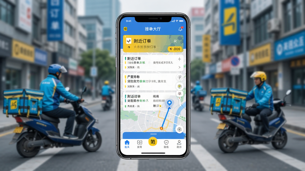 �����ڰ�APP������չʾ������������һ�������ֻ�����Ļ����ʾ�����ڰ����ֽӵ�����ҳ�棬�������������б�����ͼ��������͵ײ����ܵ�����������Ϊ���нֵ��������������ͳ�����������Ϊ��ˬ��ƽ��UI��ƣ���ɫ���ɫΪ��ɫ��������ɾ����࣬�޶���Ԫ�أ����廭�ʣ��ʺ���������վչʾ