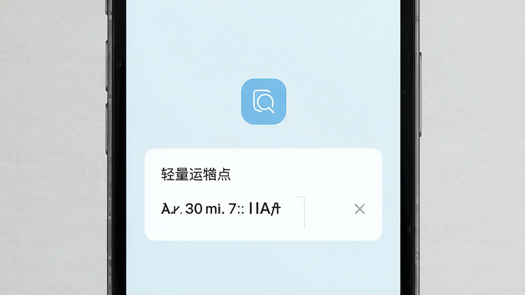 一张展示大写转换软件轻量运行特点的AI图片,画面主体为手机屏幕中简洁的转换工具界面,布局为居中单列排版,风格清新浅色,细节包含复制按钮和转换结果区域,画质清晰,干净,无多余元素