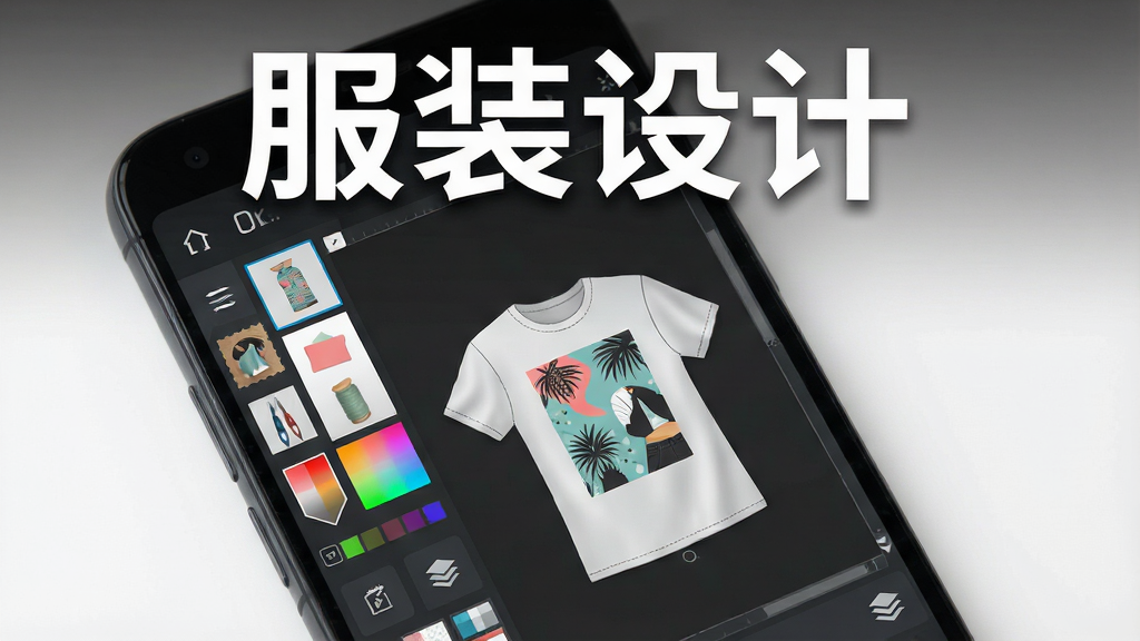 һ��չʾ��װ���(ShirtDesign)�����������Ԥ��ͼ������Ϊһ����׿�ֻ���Ļ����Ļ����ʾ��T����ƻ����������زĹ����������ֲ��þ��й�ͼ���ֻ���΢��бչʾ���Ű����������ơ���װ��ơ��԰�ɫ�����ֳ����ڻ��涥�������Ϊ��ˬ�ִ��ĿƼ���Ʒչʾ�磻ϸ�ڷ��滭�����а��ƷT��ͼ������ɫ��ɫ���ͼ�㰴ť������Ϊ����2K���ɾ����޶���Ԫ�ء�