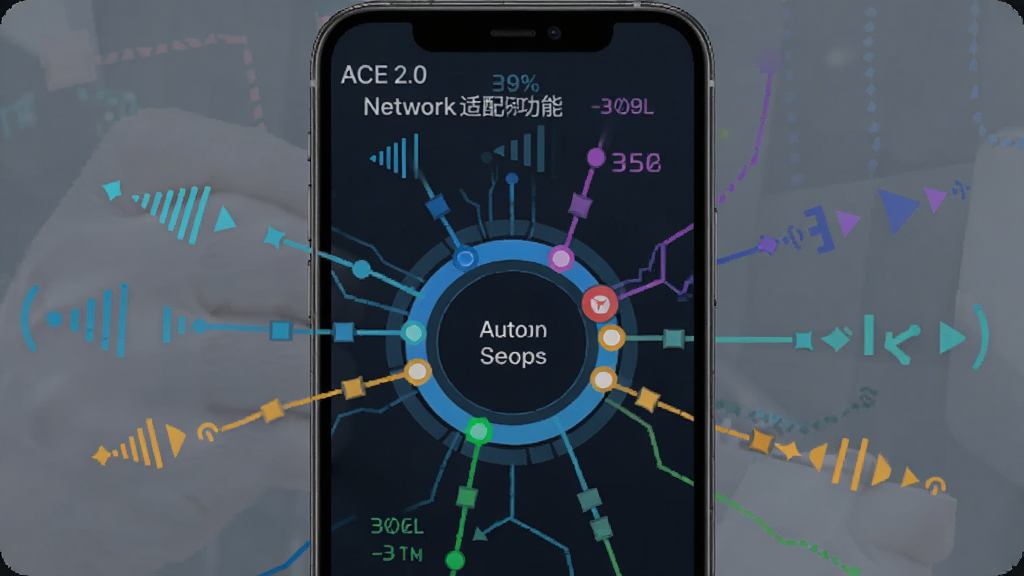 ACE 2.0 �����������书��չʾͼ������Ϊ�ֻ���Ļ����ʾ����������·�Զ��л��Ķ���ʾ�⣬����Ϊ���뻷�νڵ�ͼ����Χ�ֲ���ͬ��ɫ�������ߣ����Ƽ��б�ƽ����ϸ�ڰ����ź�ǿ�ȱ�ʶ���ӳ���ֵ���Զ�ѡ�����Ч�������������ɾ��޶���Ԫ��