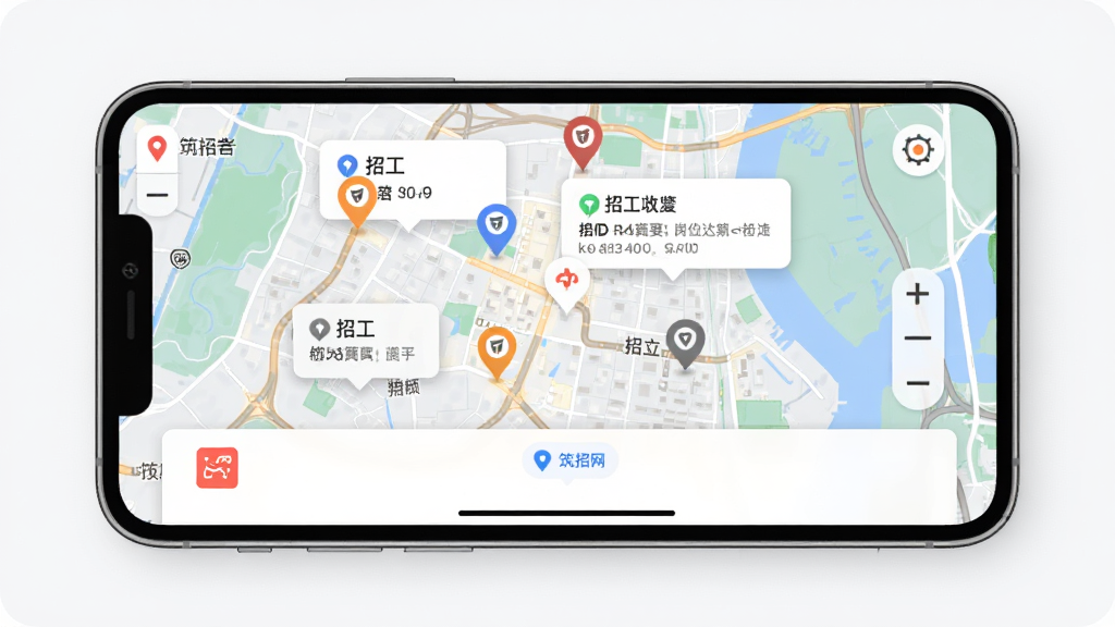 ������APP��ͼ�һ�ܽ���չʾ������Ϊ�ֻ���Ļ����Ļ����ʾ���е�ͼ����ͼ�Ϸֲ��Ŷ���й���ǵ㣬�����ǵ㵯����λ��Ҫ��Ϣ������Ϊȫ����ͼ�ӵײ���Ƭ���Ű�ֱ�ۣ����Ϊ�ִ���ͼ�����磬ϸ���ж�λͼ�ꡢ���Ű�ť����λ���ݣ���������������ɾ����޶���Ԫ�ء�