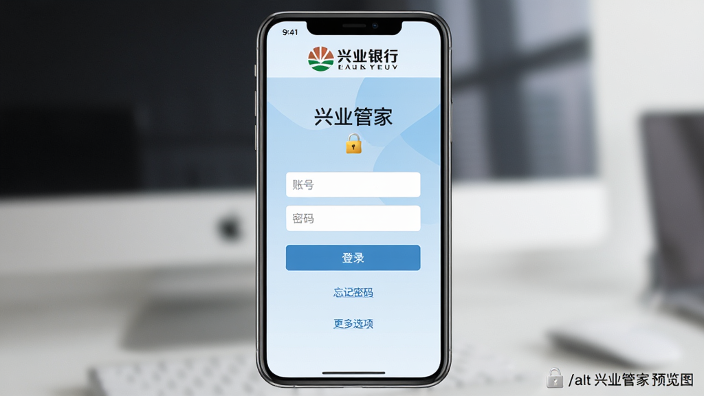 �ֻ���Ļ��ʾ����ҵ�ܼҡ���¼���棬��������Ϊ�˺����������͵�¼��ť���·��С��������롱�͡�����ѡ����ӣ�����Ϊ��ҵ����Logo������Ϊǳ��ɫ���䣬���������ϸ�ڰ�����ȫ��ͼ�꣬�����������ɾ��޶���Ԫ�أ�alt=