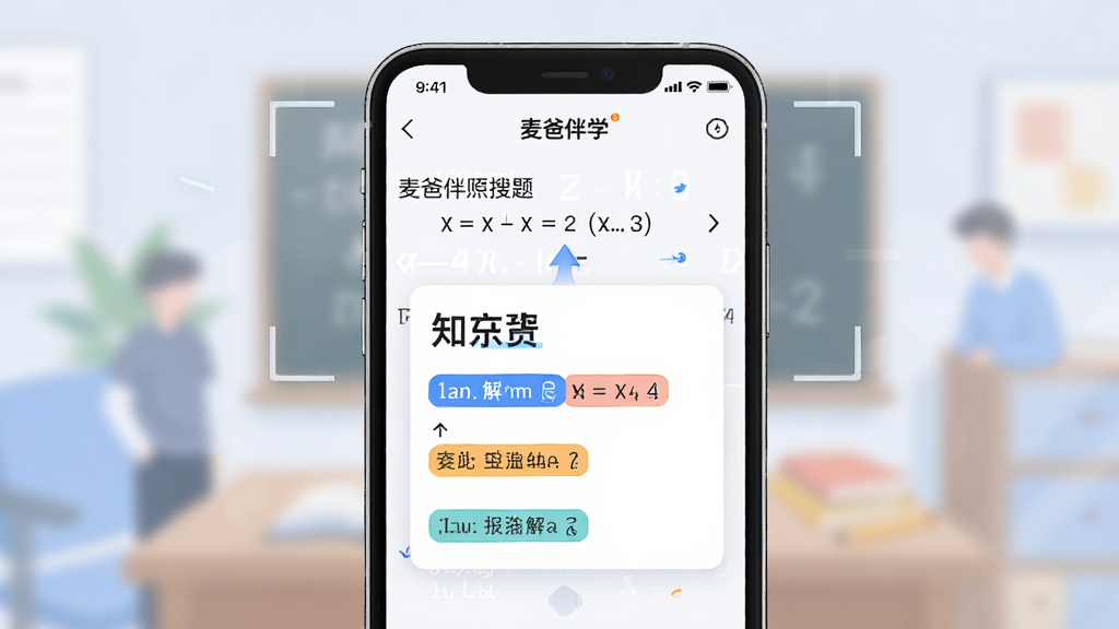 һ��չʾ�ֻ���Ļ��д�����ֲ廭����Ļ����ʾ����ְ�ѧ��������������棬һ����ѧ�ⱻʶ��󵯳��ֲ��������Ƭ��ÿһ���ò�ͬ��ɫ��ע������Ϊ�ֻ����У������黯���������Ϊ�ִ��Ƽ���UI�廭��ɫ���԰�ɫ����ɫ�ͳ�ɫ��׺��ϸ�ڰ�������������˵������ͷָ����֪ʶ���ǩ�����ʸ��壬����ɾ����޶���Ԫ�ء�