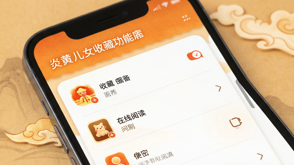 �׻ƶ�Ů�ղع��ܽ��棬�ֻ���Ļչʾ�ղ��б��������Ķ���ʶ������Ϊůɫ����ͼ���࣬�Ű����������ʸɾ����޶���Ԫ��