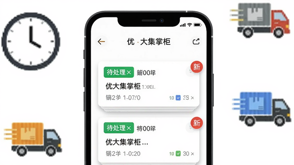 ����������һ���ֻ�����Ļ����ʾ���Ŵ��ƹ񡱶����б���������Ƭ������ɫ��������ǩ�ͺ�ɫ����ϢԲ�㣬����Ϊ�ֻ����С���Χ����ʱ�Ӻͻ���Сͼ�꣬���Ϊ��ˬ��ƽ��UI�廭��ϸ���϶�����Ƭ����΢�Ĳ��ͶӰ������Ϊ���壬���������޶���װ��