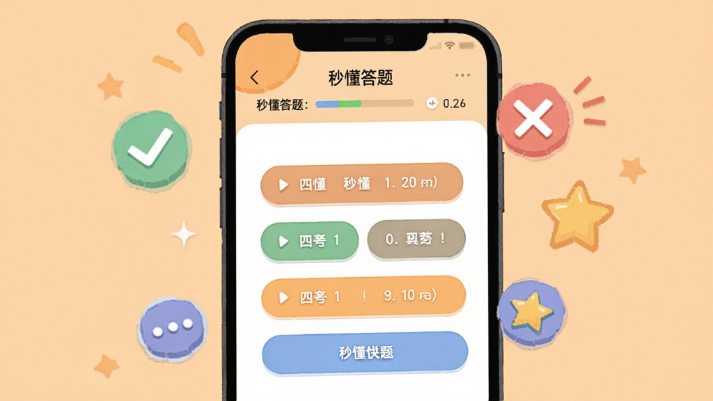 ����չʾ�ֻ���Ļ��ʾ���붮���ʴ���棬��Ļ������һ����ѡһ��ѡ���⣬ѡ�ť��Բ�Ǿ������У��ֻ��Ա�Ư���ŶԹ�����š����ǵȷ���ͼ�꣬����Ϊǳ��ɫ�����Ϊ��ƽ��������廭��ϸ�ڰ������涥���ġ��붮���⡱�����ͽ�����ʾ����������������ɾ����޶���Ԫ��