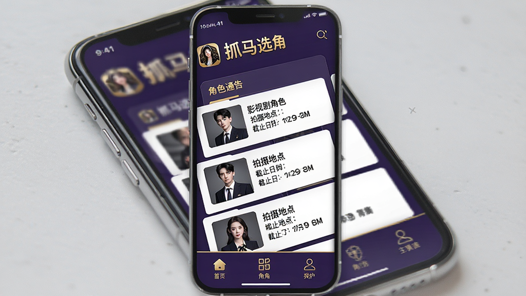 һ���ֻ���Ļչʾץ��ѡ��APP�����棬���涥����ʾץ��ѡ�����ֱ�ʶ���в�Ϊ��ɫͨ���б���Ƭ������Ӱ�Ӿ��ɫ������ص㡢��ֹ���ڵ���Ϣ���ײ�Ϊ�������������������ɫ���ɫ�����רҵӰ�ӷ�񣬻���ɾ�������UI��ƾ��£��ʺ���Ϊ��������վԤ��ͼ�����ʸ����޶���Ԫ��