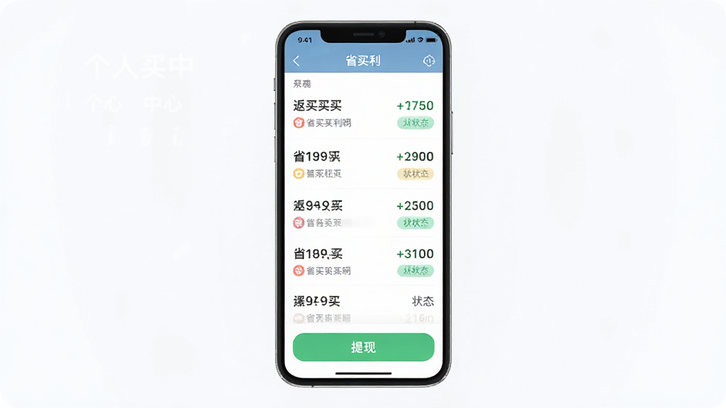 ʡ��������ϸ������ҳ��ʾ��ͼ������չʾ�ֻ���Ļ��ʡ����APP�ĸ�������ҳ�棬�б����ж�ʷ�����¼������״̬��ǩ�������·������ְ�ť�������ɾ����࣬����Լ�������������޶���װ��Ԫ��