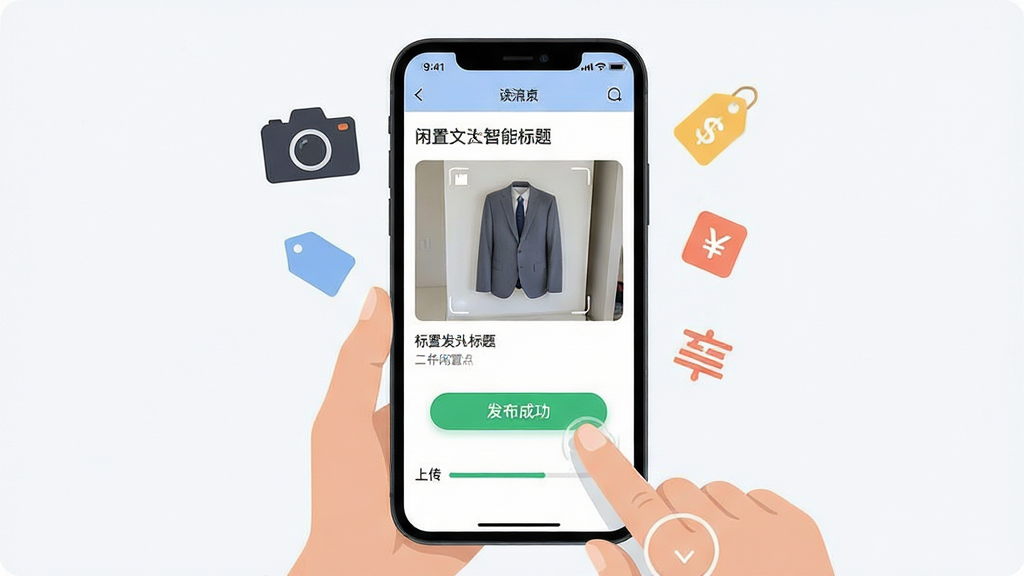 �ֻ�Ӧ�ý�����д��һλ�û�����ʹ�ö������ý���ƽ̨����������Ʒ������չʾ���պ��Զ�ʶ����Ʒ����������������̣��������С������ɹ�������ʾ��ť����Χ���������ǩ���۸���ŵ�Ư��Ԫ�أ�����Ϊ�ֻ���Ļ����չʾ�����Ϊ�ִ���ԼUI�廭��ϸ�ڰ�����ָ����������ϴ��������������������ɾ����޶���Ԫ��