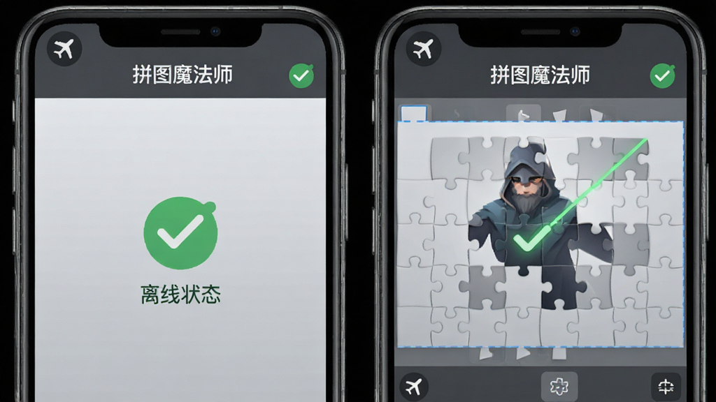 ����Ϊƴͼħ��ʦ��������ģʽ���棬����Ϊ�ֻ���Ļ��ʾ����ģʽͼ����ƴͼ�༭����ͬʱ���֣��Ű�Ϊ���ҷ����Աȣ����Ϊ��Լ�Ƽ��У�ϸ�ڰ�����Ļ�ڡ�ƴͼħ��ʦ�����ֱ�ʶ������״̬ͼ��Ϊ��ɫ�Թ�������Ϊǳ�ҽ��䣬���ʸ��壬�ɾ����޶���Ԫ�ء�