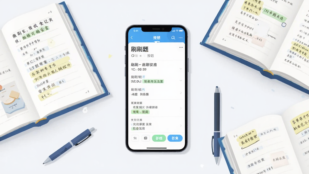 ����Ϊһ�������ֻ����аڷţ���Ļ��ʾˢˢ��APP��������棬�Ա�ɢ���ż���������ѧϰ�鼮��һ֧�ʣ����ֲ��ø��������ӽǣ��Ű������򣬷��Ϊ�ִ���ƽ���廭��ϸ�ڰ����ֻ���Ļ�ϵ���Ŀ������𰸸������鼮ҳ���бʼǱ�ע�����ʸ��壬�ɾ����޶���Ԫ��