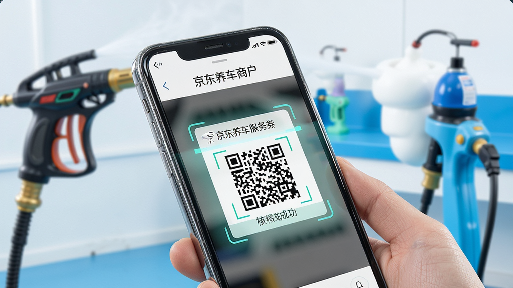 ��д��ͷչʾһ���ֻ�����ɨ��һ�ž�����������ȯ�ϵĶ�ά�룬�ֻ���Ļ��ʾ�����ɹ����棬�������������ݹ�λ���и�ѹˮǹ����ĭ��������ɫ�����������������ҵ��Ӱ��ϸ���϶�ά����ֻ��߿����������ʸ��壬��Ļ���С����������̻�������������ɾ�����