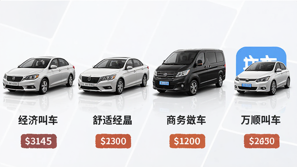 ��˳�г����ֳ��з�ʽչʾͼ������չʾ���ֲ�ͬ���Ͳ������У����������ͽγ��������ͽγ������񳵺�ƴ��ͼ�꣬���ֲ��ú������У���������죬ϸ�ڰ���ÿ�ֳ����·��ķ������ƺͼ۸��ǩ�����������ɾ����޶���Ԫ��