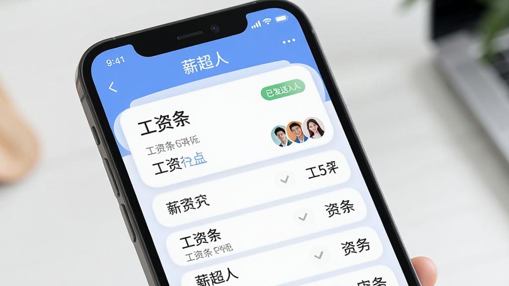 ����չʾн���˵��ӹ��������Ž��棬����Ϊ�ֻ���Ļ��ʾ����������ҳ�����ֲ��ö����������·���ϸ�б��ṹ���Ű����룬���Ϊ���Բ�ǿ�Ƭ�磬ϸ�ڰ����ѷ���״̬��ǩ��Ա��ͷ���б�����Ļ����ʾ���֡�н���ˡ��롰�������������ʸ���ɾ����޶���Ԫ��