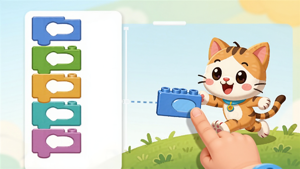 ��ͯ������ɻ�ľ��̽��棬������չʾ������ɫ�ı�̻�ľ��������������࣬�Ҳ��ǿ�ͨСè��ɫ�ڲݵ��ϱ��ܣ����ӵ���ָ������קһ����ɫ��ľ���༭������������͵�ǳɫ���䣬������¿�ͨ�����ʸɾ��������޶���Ԫ��