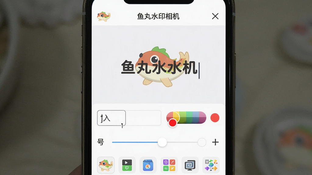 ����ˮӡ����Զ���ˮӡ�༭���棬����Ϊ�ֻ���Ļչʾ���ֱ༭��壬����а��������������ɫѡ�������ֺŻ��顢ͼ��⣻����Ϊ���½ṹ���Ϸ�Ԥ��ˮӡЧ�����·�Ϊ�༭���������Ű����������Ϊ������Ӧ�ü��磻ϸ�ڰ���������ˮӡ��������⡢��ɫͼ�ꡢ�����ꣻ��������������ɾ����޶���Ԫ�ء�
