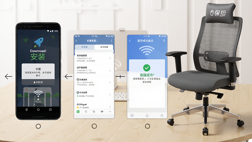 ��������APP��װ���������ӽ̳�ʾ��ͼ������չʾһ����׿�ֻ���Ļ�����ذ�װ��������Գɹ����������̣�����Ȩ�����赯�����豸�����б������ӳɹ���ʾ�Ƚ��棬�ֻ��Ա߷���һ�ѱ������ܰ칫�Σ�����Ϊǳɫ���棬����������ֱ�ۣ����ʸɾ����ʺϽ̳���ͼ