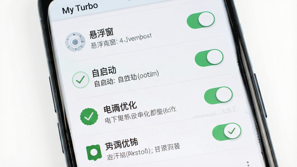 һ��My Turbo�ڰ�׿�ֻ��ϵ�Ȩ�����ò���ָ��ͼ������Ϊ�ֻ���Ļ��ͼ��񣬻���������ʾȨ�޹����б�������Ϊ�������е�Ȩ�޿����������������������������Ż���ѡ����Ϊ��������ǳɫUI��ϸ�ڰ��������Ŀ��ذ�ť���Թ�ͼ�ꡢ��ɫ˵�����֣����廭��ɾ�ֱ�ۣ��޶���Ԫ�أ�4K���ʣ�������Ⱦ���ʺ���Ϊ�̳���ͼ��