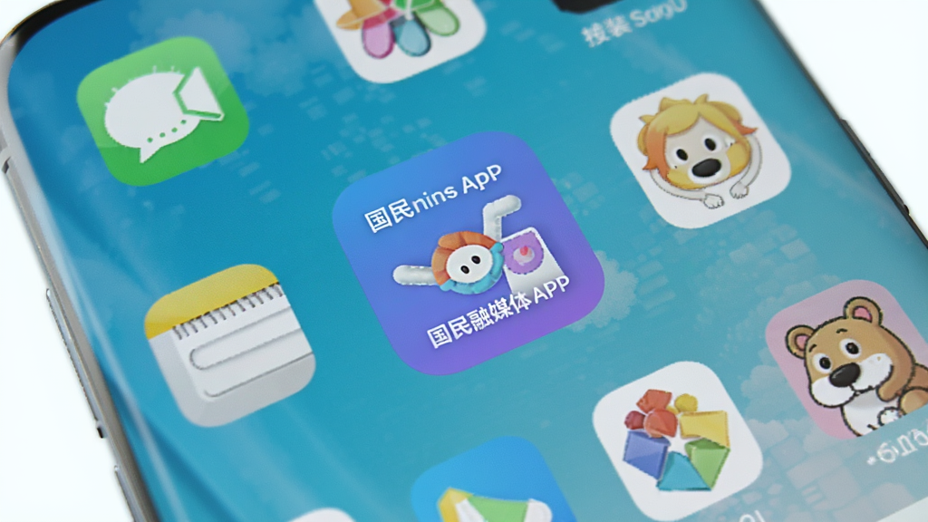 ������ý��APP���ֻ��ϵİ�װ��ɽ��棬ͼ����ʾ�����棬��Χ����������Ӧ��ͼ�꣬�ֻ�Ϊȫ������ƣ�������࣬�����������޶���Ԫ��