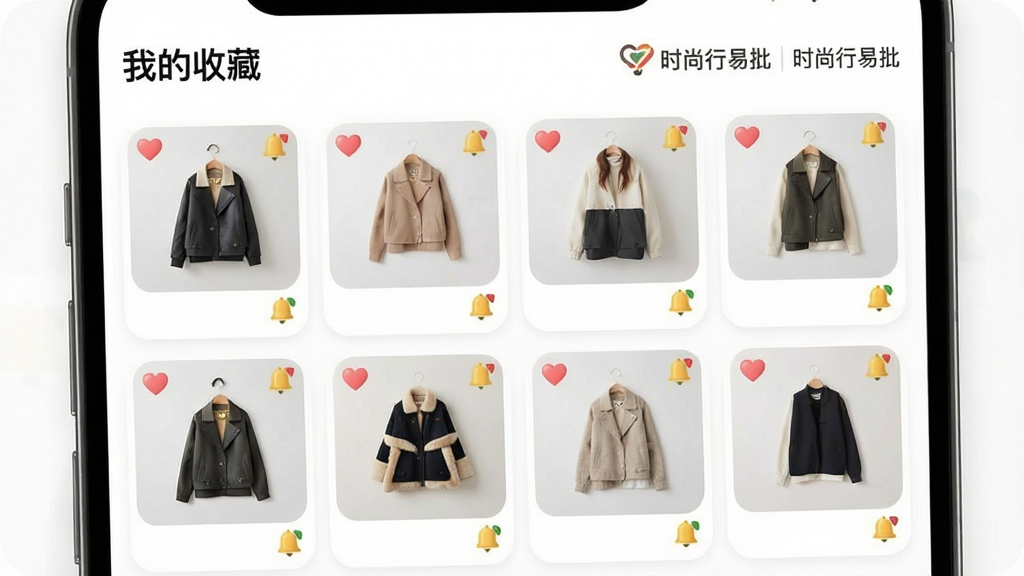 �ֻ�Ӧ���е��ղؼй���չʾ���棬����Ϊ�ֻ���Ļ��ʾ�ղص���Ʒ�����б���ÿ����Ʒ���������ղ�ͼ��������������־�����ֲ������������Ű棬���Ϊ���Բ�ǿ�Ƭ��ƣ�ϸ�ڰ�������
