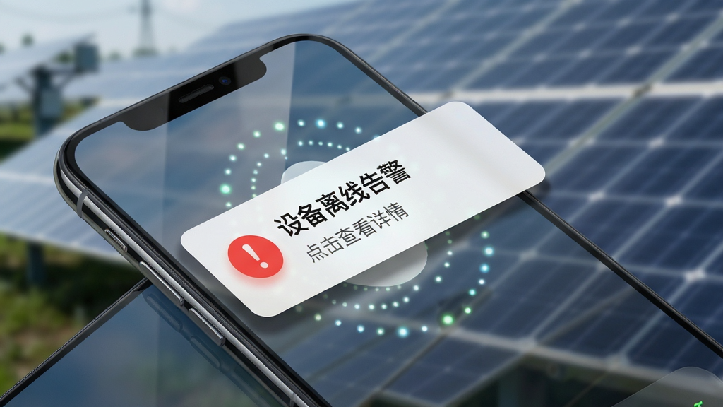 ����Ϊһ�������ֻ���д����Ļ����������ǻ���Դ�ĸ澯֪ͨ��Ƭ����Ƭ��д�С��豸���߸澯���͡�����鿴���顱�����ֲ��öԽ��߹�ͼ���ֻ�б�ţ�����Ϊ�黯�Ĺ����վ�������Ű�ͻ��֪ͨ��Ƭ����Ƭ���к�ɫ��̾��ͼ�ꣻ���Ϊдʵ��Ӱ��UI�ϳɣ�ϸ�ڰ����ֻ���Ļ�ķ��⡢֪ͨ��Ƭ����Ӱ�������й���������������Ϊ4K���壬����ɾ����޶���Ԫ�ء�