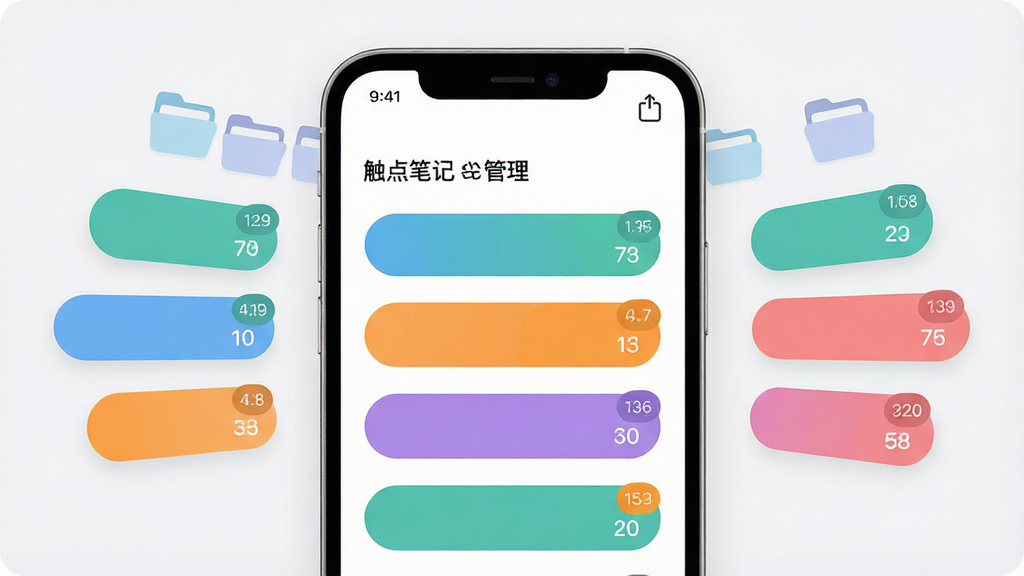 ��������Ϊ�ֻ���Ļ��ʾ������ʼǡ���ǩ����ҳ�棬�����ɫ��ǩ�����������У�ÿ����ǩ���бʼ������Ǳ꣬��Ļ�Ϸ��з����ļ���ͼ�꣬����Ϊ�ֻ�������С���ǩԪ����������΢��ɢ�����Ϊ���Բ�Ǳ�ƽ�磬ϸ���ϱ�ǩ��ɫΪ���̳�����ɫ������Ϊ��ɫ΢�ң����ʸɾ���ˬ���޶���װ��
