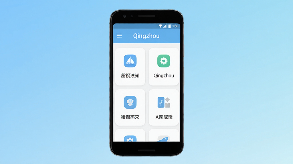 һ��չʾ����Qingzhou������������ֻ���ĻЧ��ͼ������������һ�����ŵİ�׿�ֻ����ֻ���Ļ�ڳ��ּ��Ĺ�����Ӧ����ҳ������Ϊ��������Qingzhou���·�Ϊ���ܿ�Ƭʽ���֣��������ǳ�����ɫ�������ˬ��񣬱���Ϊ��ɫ���䣬ϸ�ڰ���Բ��ͼ�ꡢ���������Ű桢���׳��㣬���������ɾ����޶���Ԫ��
