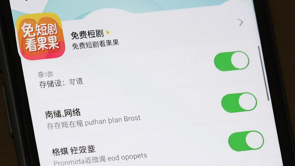 �ֻ���Ļ��ʾӦ��Ȩ������ҳ�棬�����洢�������Ȩ�޿��أ��Ա���