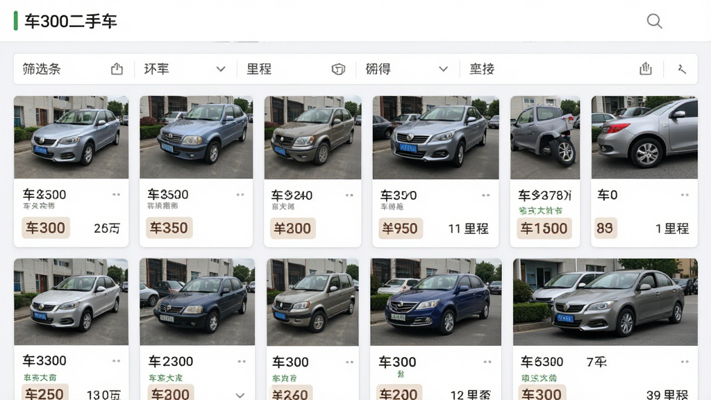 ����Ϊһ�����չ���ĳ��г�Դ�б����棬���������ж��ų�����Ƭ������Ϊ���½ṹ���Ϸ���ɸѡ���������·�Ϊ���г�Դ��Ƭ�����Ϊ�����ƶ��˽���չʾͼ��ϸ���Ͽ�Ƭ��������Сͼ���۸��ǩ�������Ϣ������������д�С���300���ֳ��������ʸ��壬����ɾ����޶���װ��