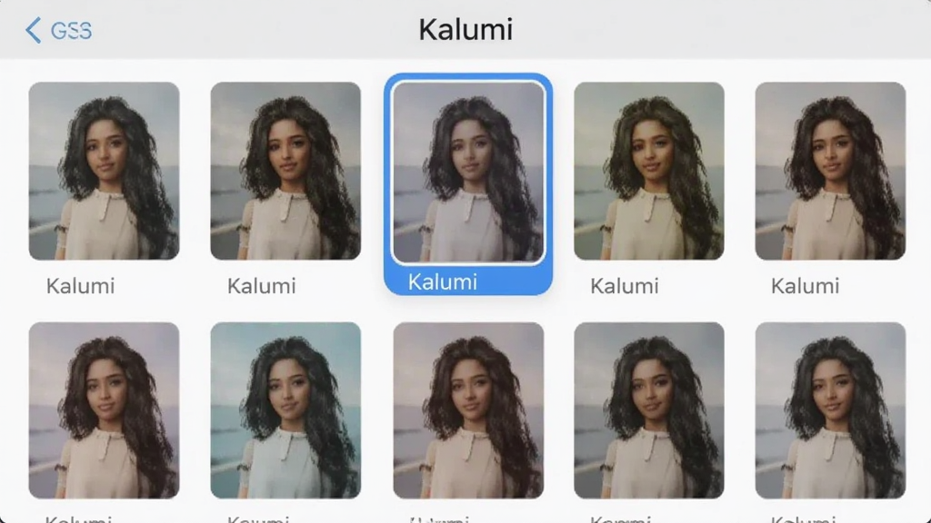 KalumiӦ�����˾�ѡ��������дͼ������չʾ����˾�����ͼ���У�����һ���˾�����ѡ�и���״̬����������ˬ���������룬����������������Ԫ��