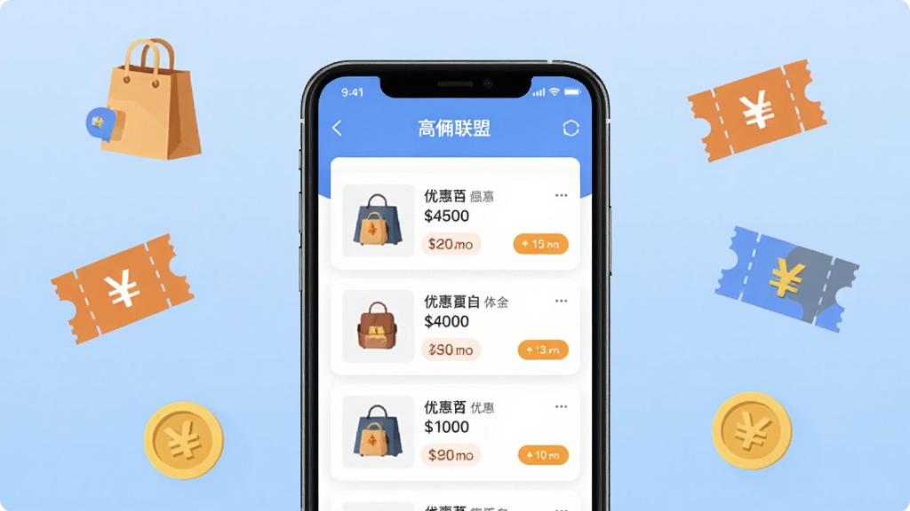 ��Ӷ��������������չʾ���ֻ���Ļ���аڷţ���Ļ�ڳ����Ż���Ʒ�б���Ӷ���ʶ������Ϊǳ�����䣬���ܵ�׺��������Ż�ȯ����ҵȱ�ƽ��ͼ�꣬��������ˬ�ִ����Ű�������ϸ�����������ʸɾ����޶���Ԫ�أ��ʺ���������վ��ͼ