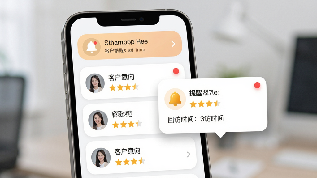 �����ռ������ͻ��������ѽ��棬����Ϊ�ֻ���Ļ�ϵĿͻ��б������ѵ����������Ϸ�Ϊ���Ѻ�����в�Ϊ�ͻ���Ƭ�б����Ű�Ϊ�����б���������ʾ�򣬷��Ϊ���Բ������磬ϸ�ڰ�������ͼ�ꡢ��ɫ����Բ�㡢�ͻ������Ǽ����ط�ʱ�����֣����ʸ��塢�ɾ����޶���Ԫ��