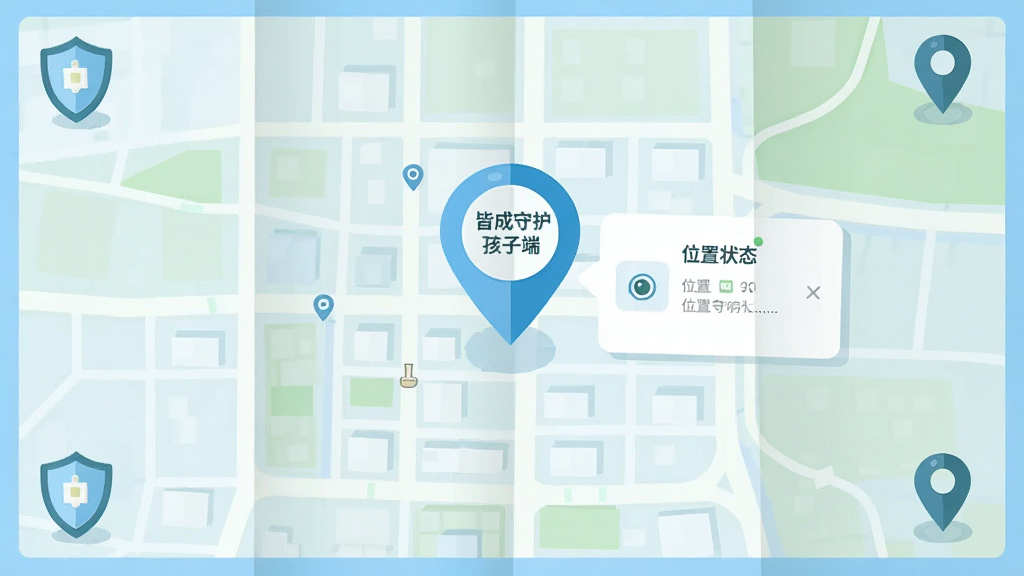 画面中央为一张简洁的城市地图,地图上有一个带