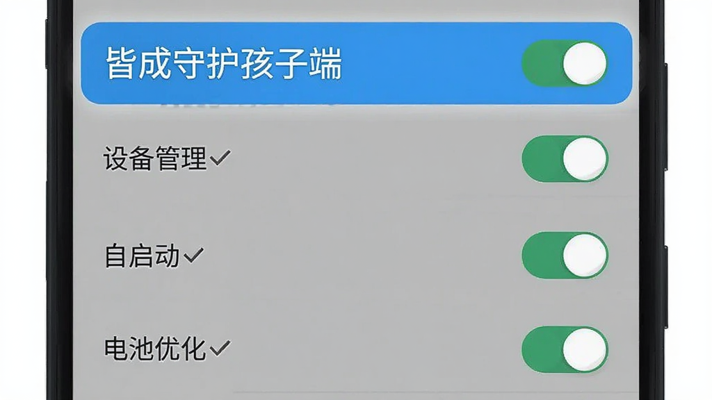 画面主体为一部安卓手机设置界面,界面中依次高亮显示