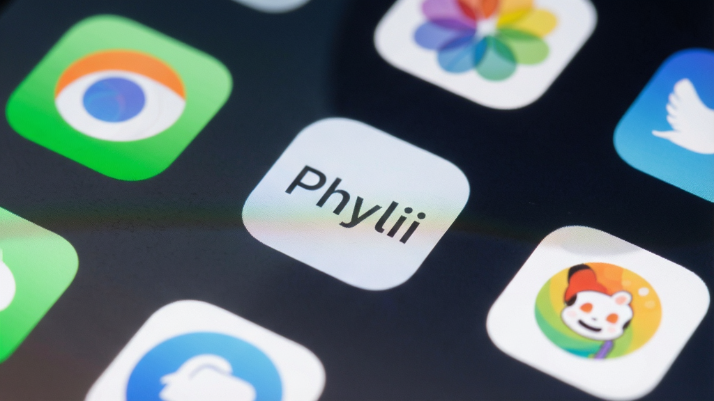Phylii Ӧ�����ֻ������ϵ�ͼ����д��ͼ�����б�ʶ�ȣ���Χ����������Ӧ��ͼ�꣬������������Ӧ�õĸ�����дʵ��������ͣ����廭�ʣ�������Ȼ