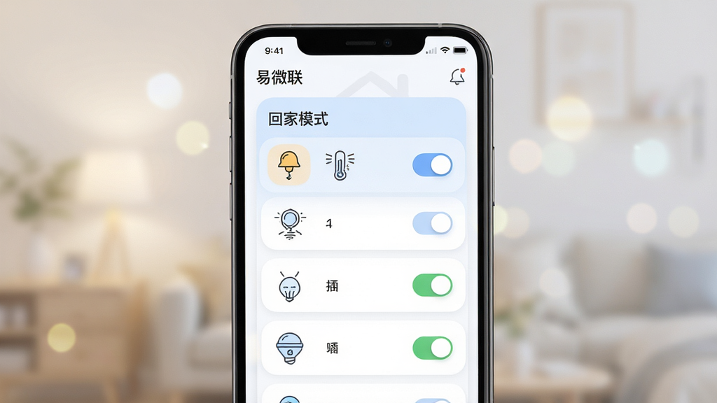 ��������Ϊ��΢��App���������༭���棬�ֻ���Ļ��ʾ���ؼ�ģʽ��������Ƭ����Ƭ���г��ƹ⡢�յ����������豸ͼ���뿪��״̬������Ϊ���п�Ƭʽ�Ű棬���Ϊ���Բ�Ƿ磬ϸ���Ͽ�Ƭ�е�����ɫ���豸ͼ��Ϊ��ƽ���Է�񡢱�������΢��ߣ���������������ɾ����޶���Ԫ��