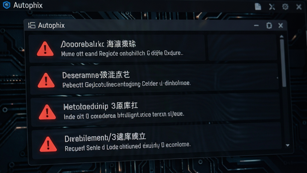 Autophix����������д����Ļ����չʾ��������Ͻ���б���ÿһ��Ŀ���к�ɫ��ʾͼ��������˵��������Ϊ��ɫ�Ƽ��������������·ֲ㣬�����רҵ��ϸ�����������ʸ��壬�ɾ��޶���Ԫ��