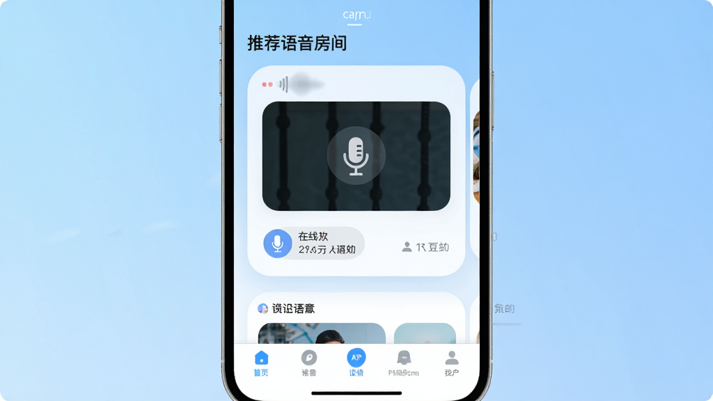 ��������APP�������ͼ��չʾ�ײ����������Ƽ����������б�����������ΪԲ�ǿ�Ƭʽ������ڣ�����Ϊǳ��ɫ���䣬�����ˬ��Լ��ϸ�ڰ�����˷�ͼ��������������ʶ�����������ɾ����޶���Ԫ��