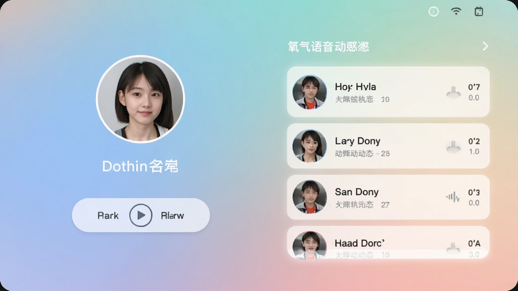 ��������������ҳ���棬չʾ�û�ͷ���ǳơ�������Ƭ���Ű�ť�붯̬�б�������Ϊ��ͽ��䣬���ּ�࣬�����������޶���Ԫ��