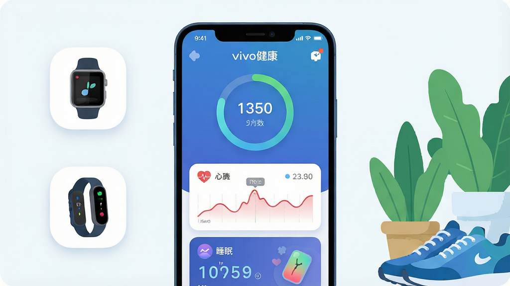 һ��չʾvivo����Ӧ����������ֻ�����ͼ������������һ�����������ֻ�����Ļ��������ʾ��vivo������Ӧ����ҳ����������Բ�����������ߺ�˯�߿�Ƭ������ģ�飬�ֻ���Χ�Լ���ǳɫ�������У����Ư���������ֱ����ֻ���Сͼ�꣬�Ҳ��׺��ɫֲ�����˶�ЬԪ�أ����岼�ֲ��þ��жԳ��Ű棬���Ϊ���¿Ƽ��б�ƽ�廭��ϸ����ͻ������ͼ���Ĳ�θ���ͼ��Բ����ƣ����������ɾ����޶�������Ԫ��