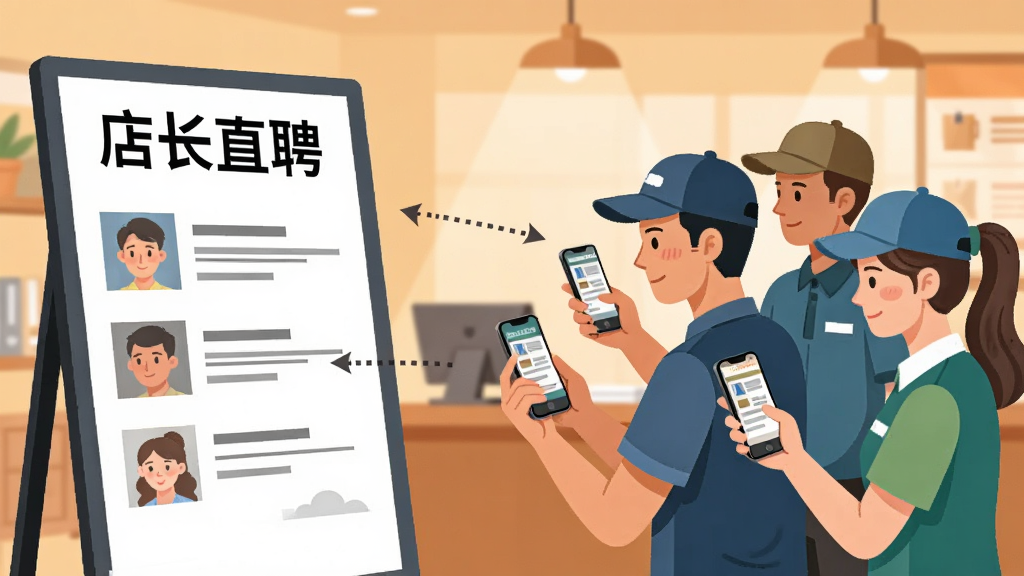 ���������һ��д�С��곤ֱƸ������Ƹ��Ϣ�壬�Ҳ��Ǽ�λ���Ų�ͬ�ŵ��Ʒ�����ְ���������ֻ��鿴ְλ���м������߼�ͷ����ְλ�����ֻ���Ļ������Ϊůɫ���İ칫���������Ϊ��ƽ��ʸ���廭��ϸ�ڷḻ�����������Ȼ�����������ɾ����޶���Ԫ��