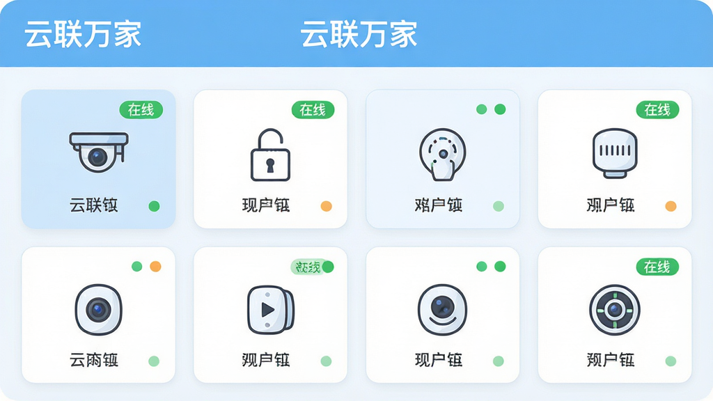 ��������Ϊ��������ҡ������豸�������棬չʾ��������豸��Ƭ�������У���������ͷ��������������ͼ�꣬��Ƭ�ϴ�������״̬��ǩ������Ϊ���½ṹ���Ϸ�Ϊ�������ơ�������ҡ����������·�Ϊ�����豸��Ƭ���񣻷��Ϊ�ִ���ƽ��UI��ƣ�ǳ��ɫ���ɫ���䣻ϸ�ڰ���Բ�ǿ�Ƭ��״̬СԲ�㡢�������ͼ�ꣻ���ʸ��塢����ɾ����޶���Ԫ��