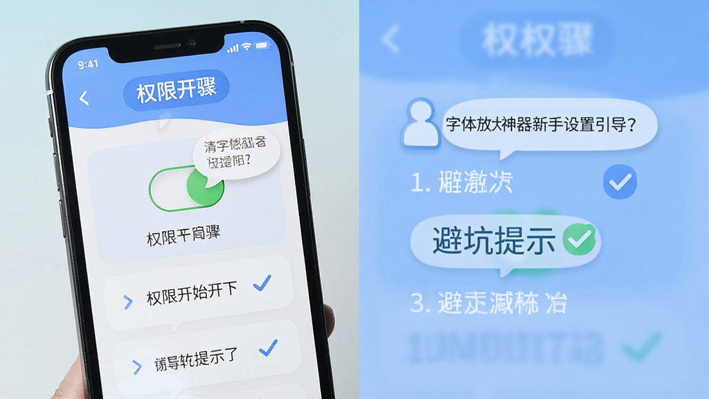 ����Ŵ��������������������棬��������Ϊ�ֻ���Ļ��ʾȨ�޿���������ܿ���ʾ������Ϊ�ֲ��б�ʽ���Ű����������Ϊ�Ѻ������磬ϸ�ڰ���Ȩ�޿���ͼ�ꡢ��ʾ���ݡ���ѡ��ǣ����ʸ��壬����ɾ����޶���Ԫ��