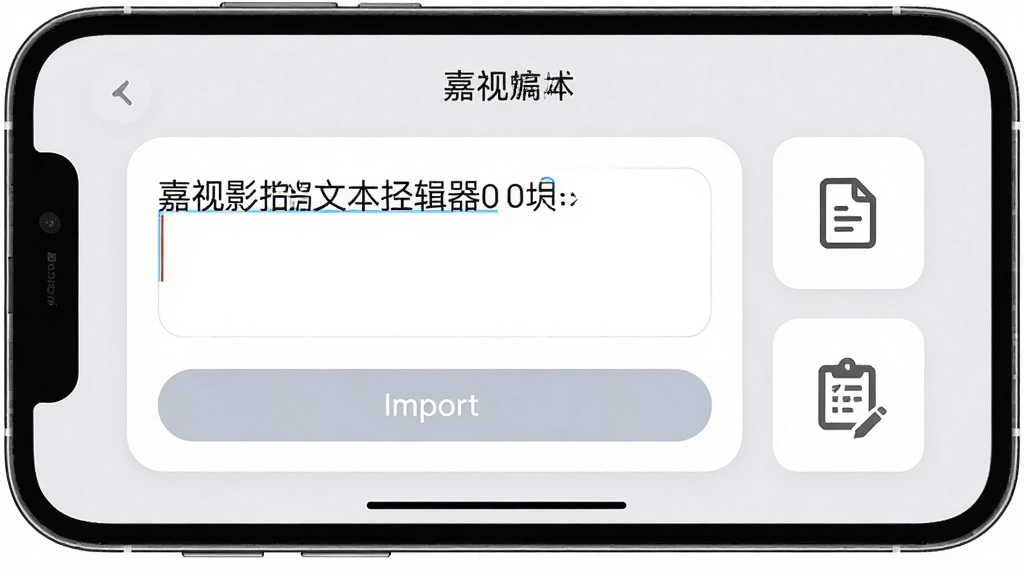 ����Ӱ������ı��༭���棬�ֻ���Ļ��ʾ�ı������͵��밴ť���Ա����ĵ�ͼ���ճ����ͼ�꣬���沼�����࣬ǳ��ɫ��������Բ�ǿ�Ƭ��ƣ����ʸ��壬�ɾ��޶���Ԫ��